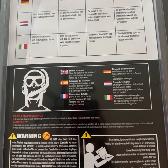 NIP AQUA LUNG US DIVER EXPLORE SERIES ADULT SNORKEL /MASK SET - FUCHSIA - Picture 5 of 6